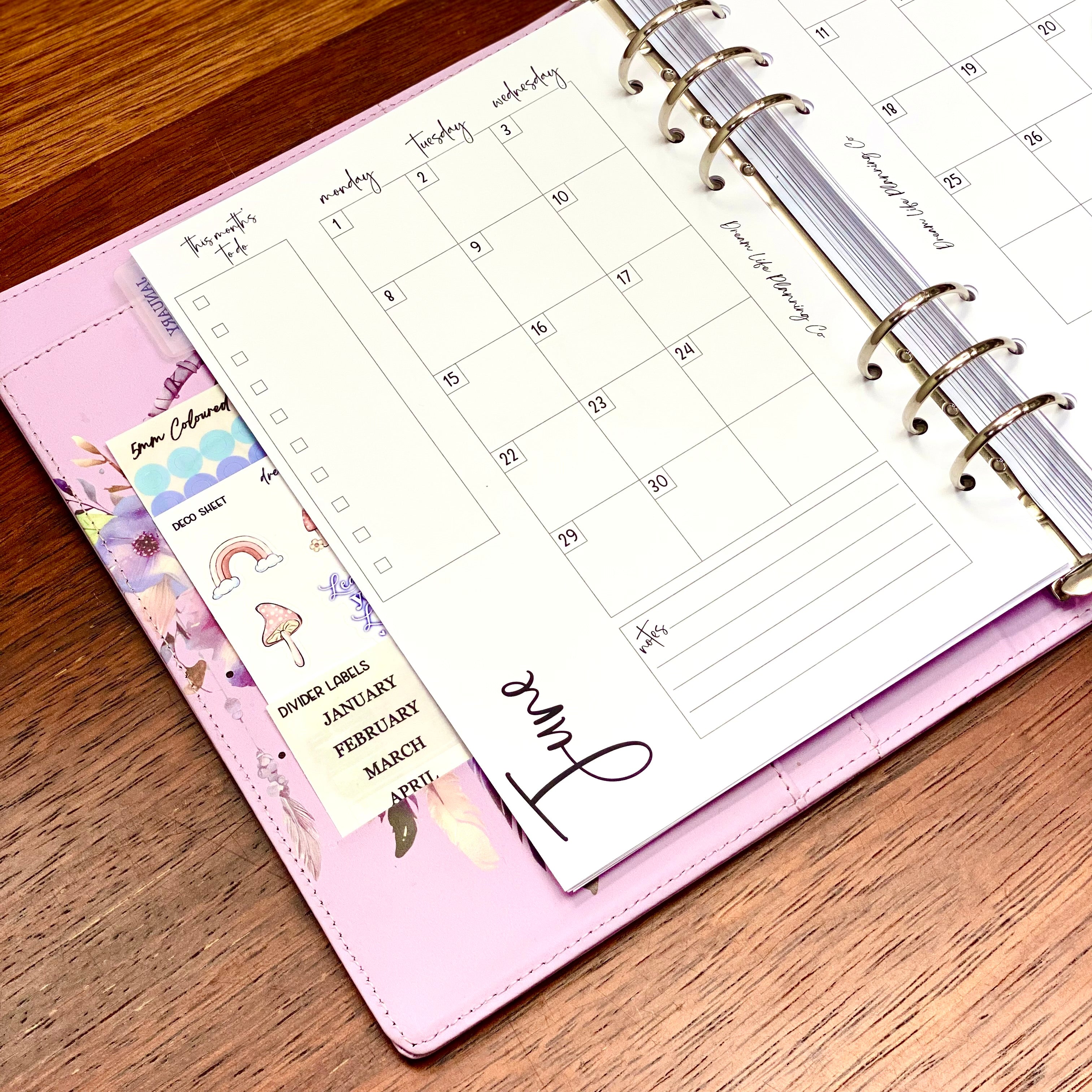 2026 - MO2P Month On Two Pages – Dream Life Planning Co