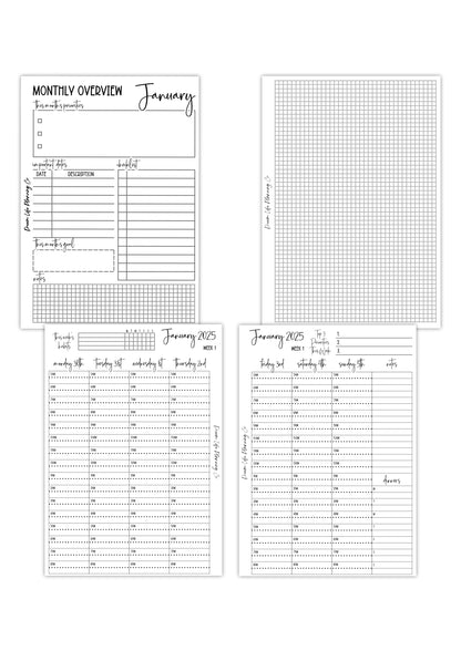 2025 - Hourly Planner Inserts