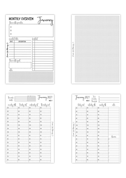 2027 - Hourly Planner Inserts