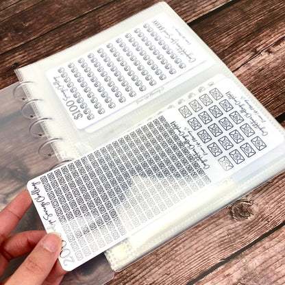 Frosted Discbound Storage Album for Savings Challenge Cards