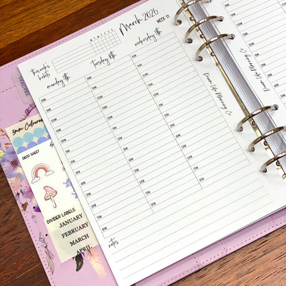 2026 - A5 Hourly Wide Columns