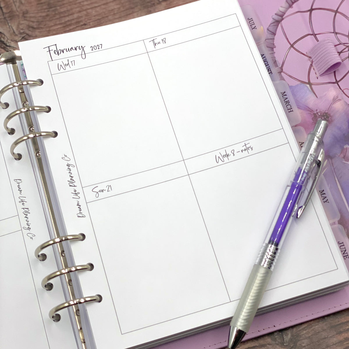 WO2P Quarter Boxes - Planner Bundle (Week On 2 Pages) - 2027
