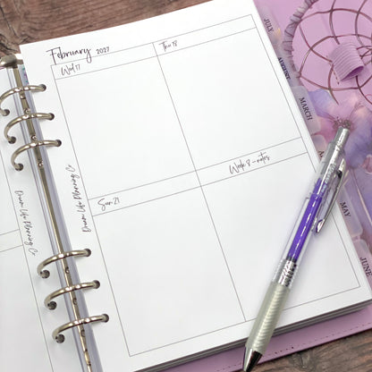 WO2P Quarter Boxes - Planner Bundle (Week On 2 Pages) - 2027