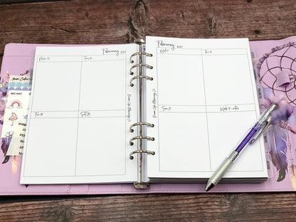 WO2P Quarter Boxes - Planner Bundle (Week On 2 Pages) - 2027