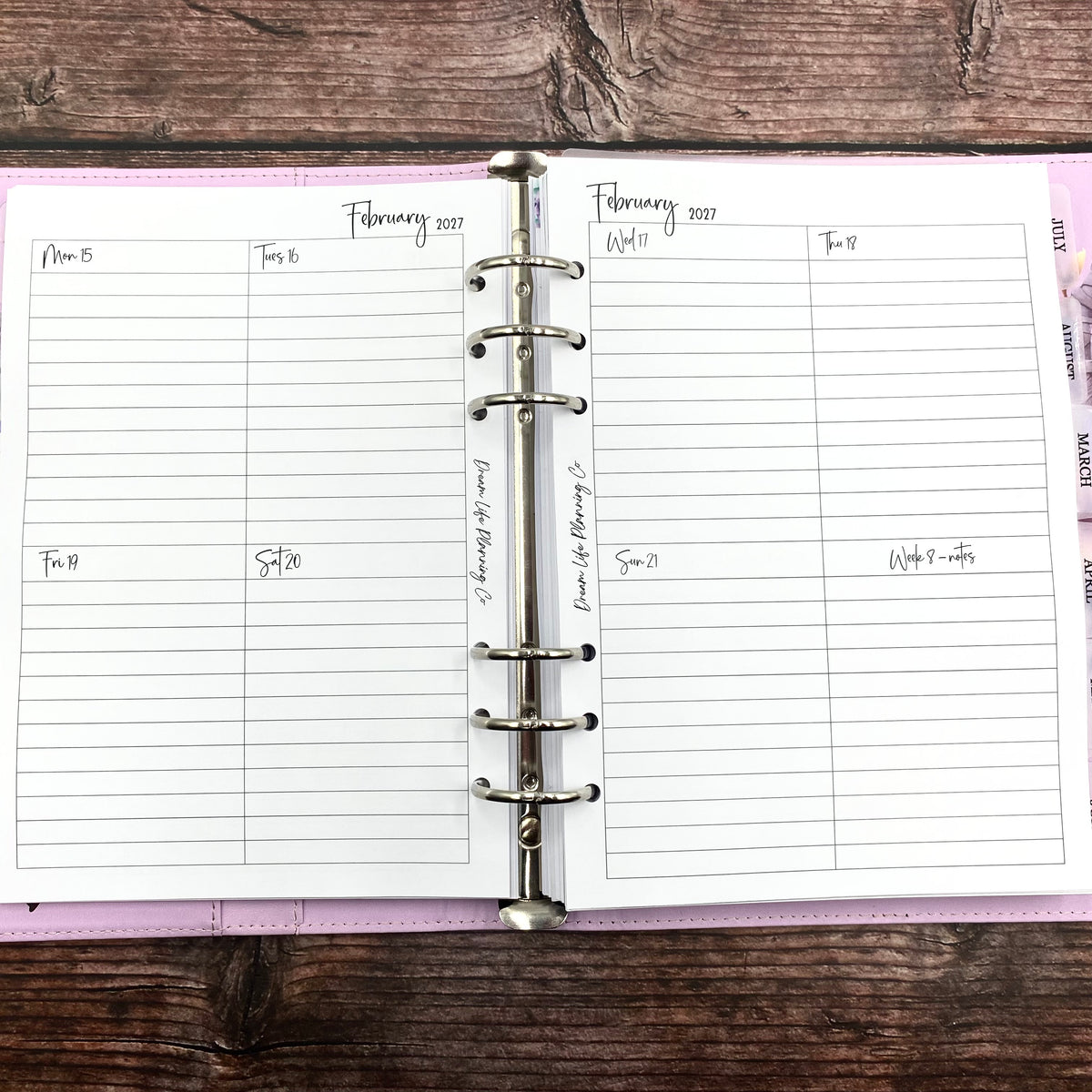 WO2P Quarter Boxes - Planner Bundle (Week On 2 Pages) - 2027