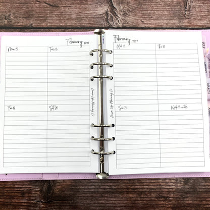 WO2P Quarter Boxes - Planner Bundle (Week On 2 Pages) - 2027