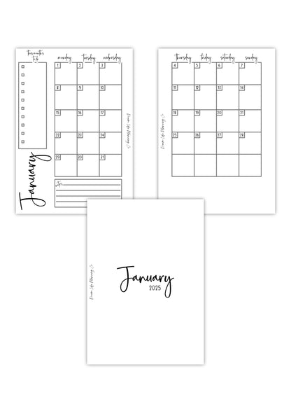 2025 - MO2P Month On Two Pages