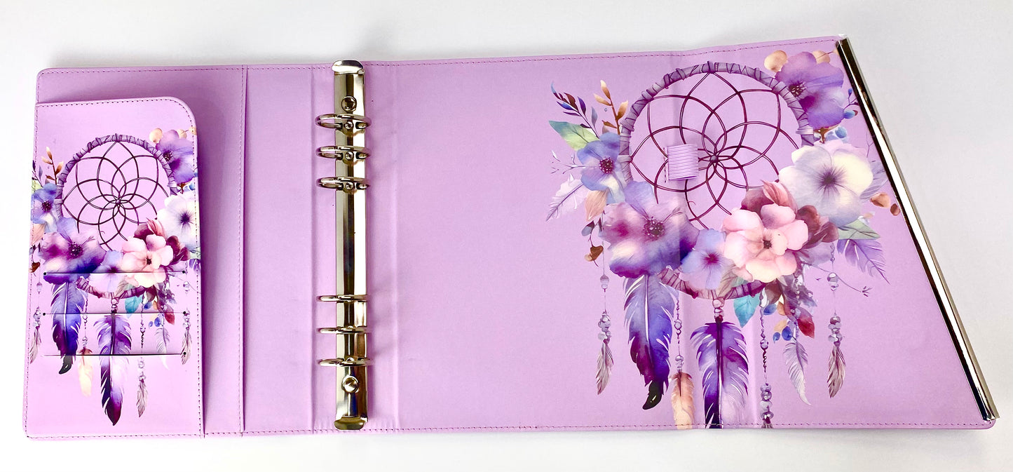 A5 Rings Vegan Leather Planner Cover - Dream Catcher