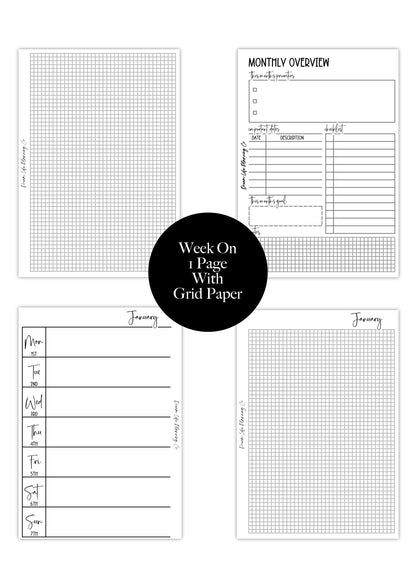 WO1P Boxes - Planner Bundle (Week On 1 Page)