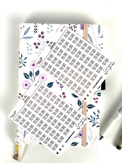 Foiled “To Do” Stickers | Bullet Journal | Planner Stickers | Cute Planner Sticker Sheet | Sticker Sheet | BUJO