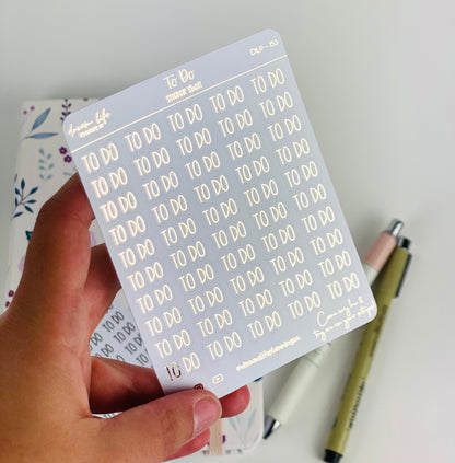 Foiled “To Do” Stickers | Bullet Journal | Planner Stickers | Cute Planner Sticker Sheet | Sticker Sheet | BUJO