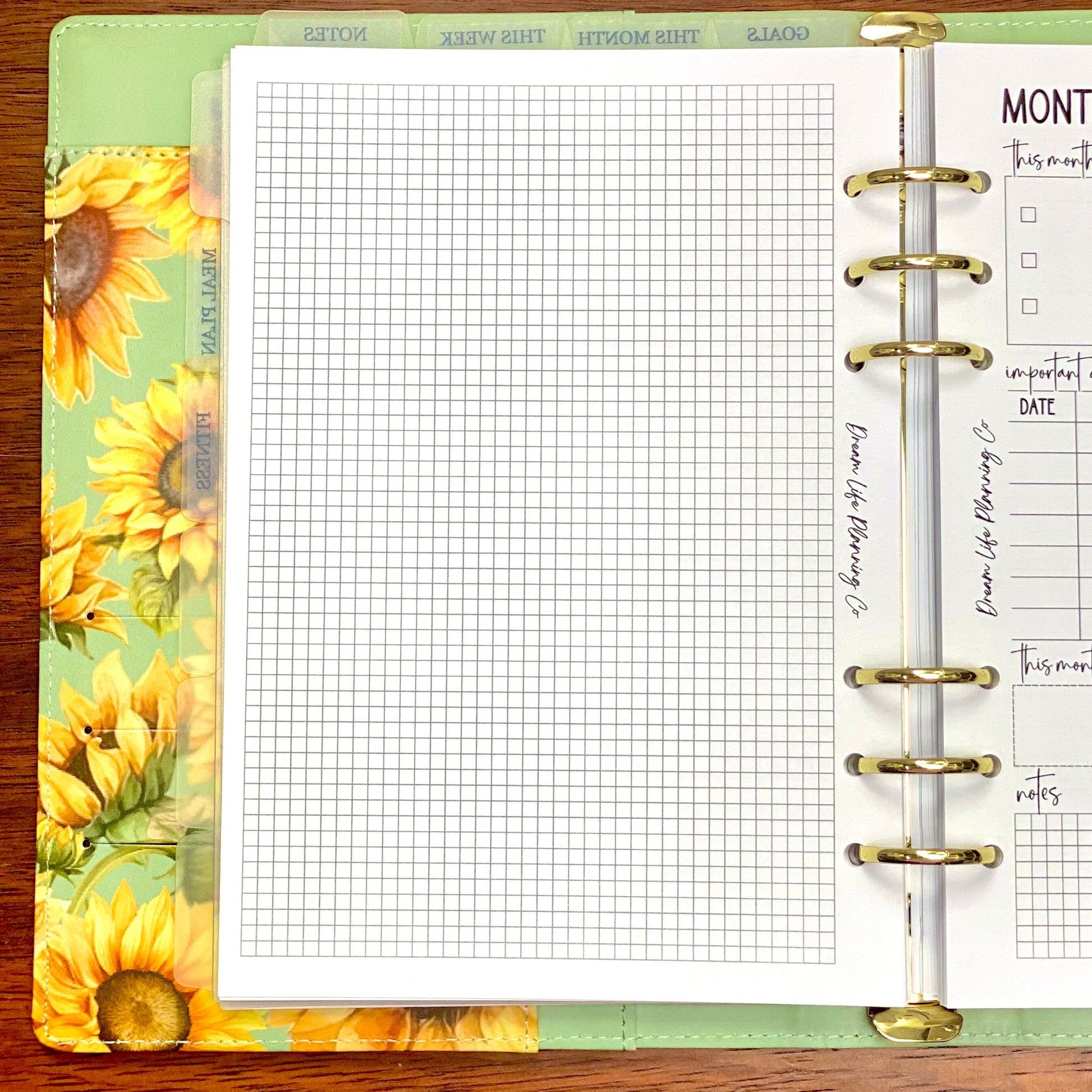 2024 A5 MO2P Month On Two Page Planner Refill for A5 Planner Refill A5 Planner Inserts