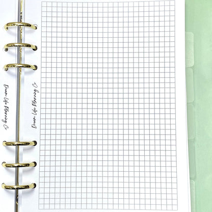 A5 Grid Planner Refill Pages, Grid Insert, Grid Planner Inserts, A5 Planner Inserts, Grid Pages, Grid Insert, Planner Refills, Diary Inserts