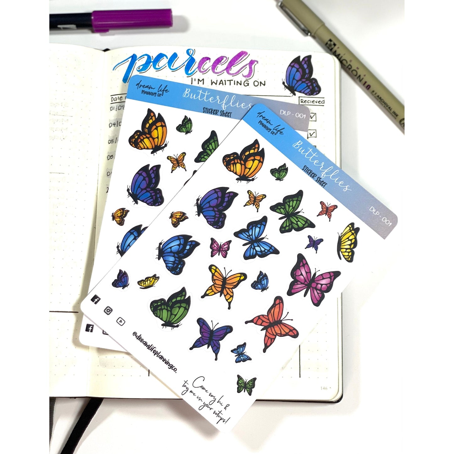 Butterfly Stickers | Butterflies | Bullet Journal | Planner Stickers | Cute Planner Sticker Sheet | Sticker Sheet | BUJO | DLP 004