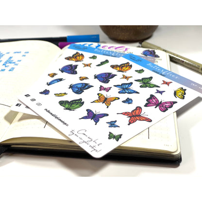 Butterfly Stickers | Butterflies | Bullet Journal | Planner Stickers | Cute Planner Sticker Sheet | Sticker Sheet | BUJO | DLP 004