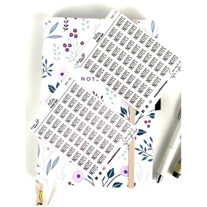 Foiled “Notes” Stickers | Bullet Journal | Planner Stickers | Cute Planner Sticker Sheet | Sticker Sheet | BUJO