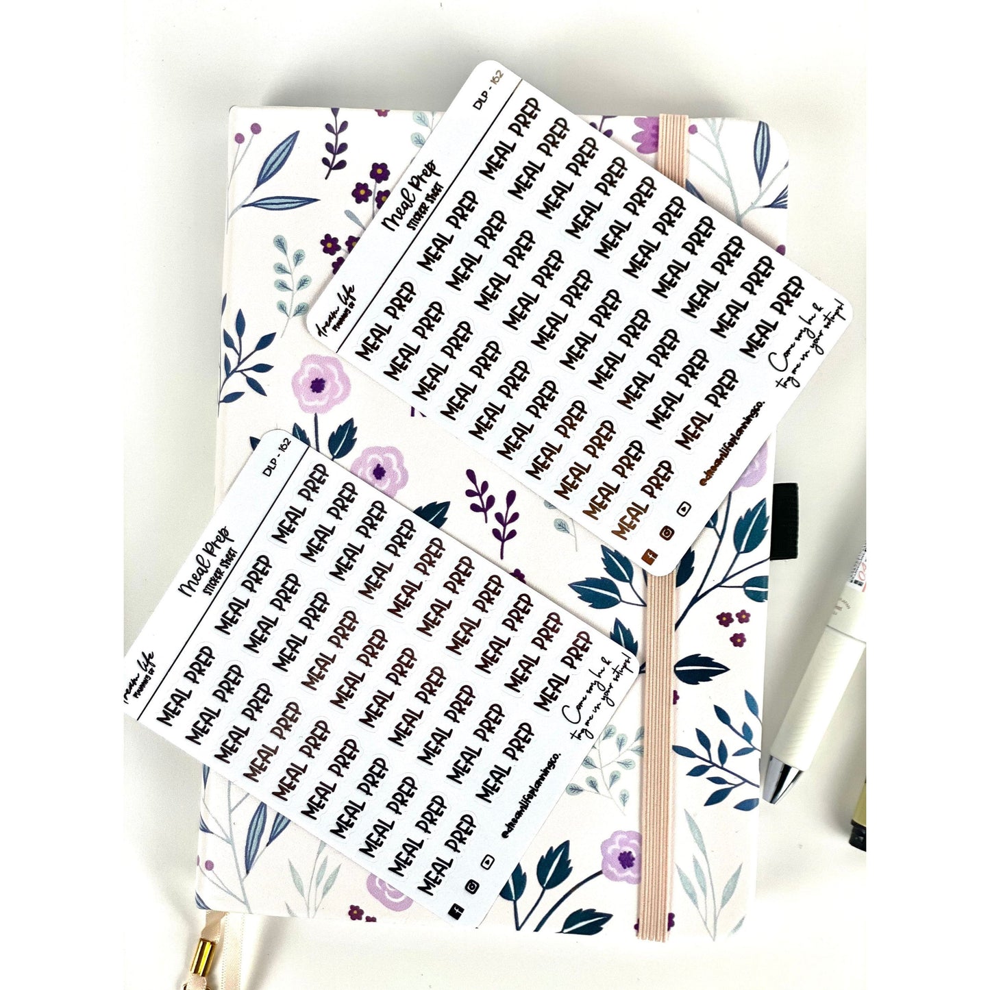 Foiled “Meal Prep” Stickers | Bullet Journal | Planner Stickers | Cute Planner Sticker Sheet | Sticker Sheet | BUJO