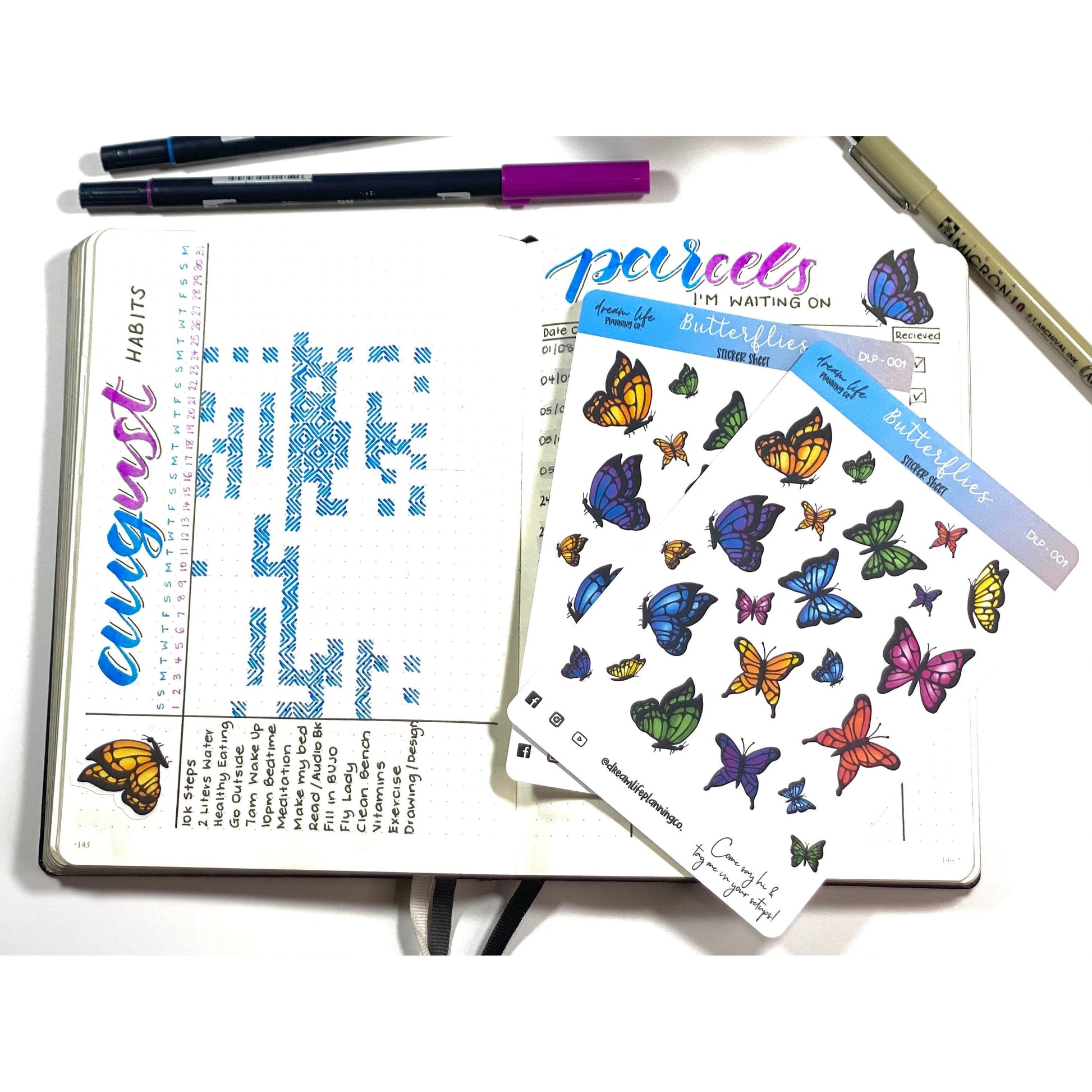 Butterfly Stickers | Butterflies | Bullet Journal | Planner Stickers | Cute Planner Sticker Sheet | Sticker Sheet | BUJO | DLP 004