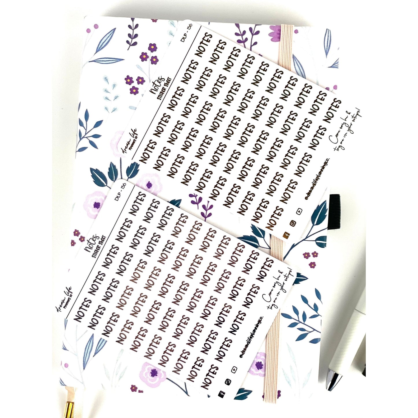 Foiled “Notes” Stickers | Bullet Journal | Planner Stickers | Cute Planner Sticker Sheet | Sticker Sheet | BUJO