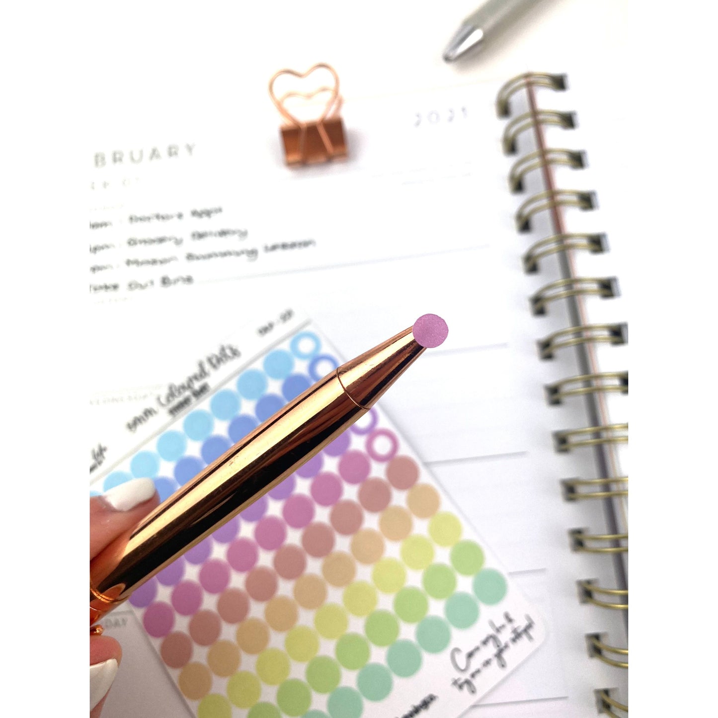 5mm Colour Transparent Dot Stickers | Bullet Journal Stickers | Planner Stickers | Sticker Sheet | Functional Planner Stickers | Mini Dots