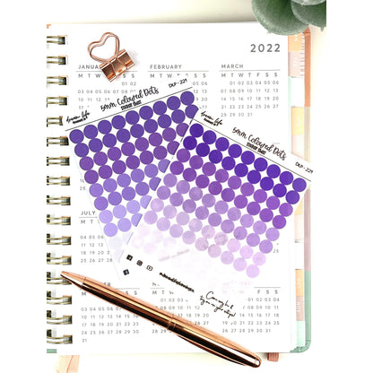 5mm Colour Transparent Dot Stickers | Bullet Journal Stickers | Planner Stickers | Sticker Sheet | Functional Planner Stickers | Mini Dots