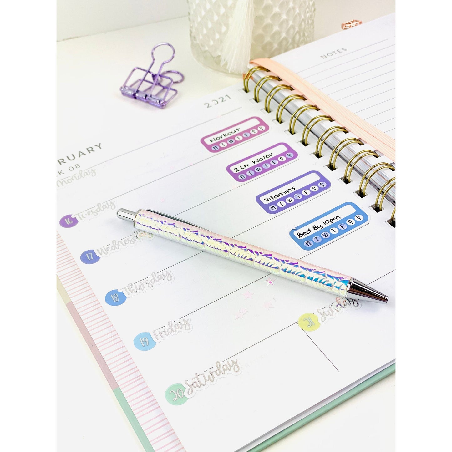 Habit Tracker Boxes | Bullet Journal Stickers | Planner Stickers | Sticker Sheet | Functional Planner Stickers |