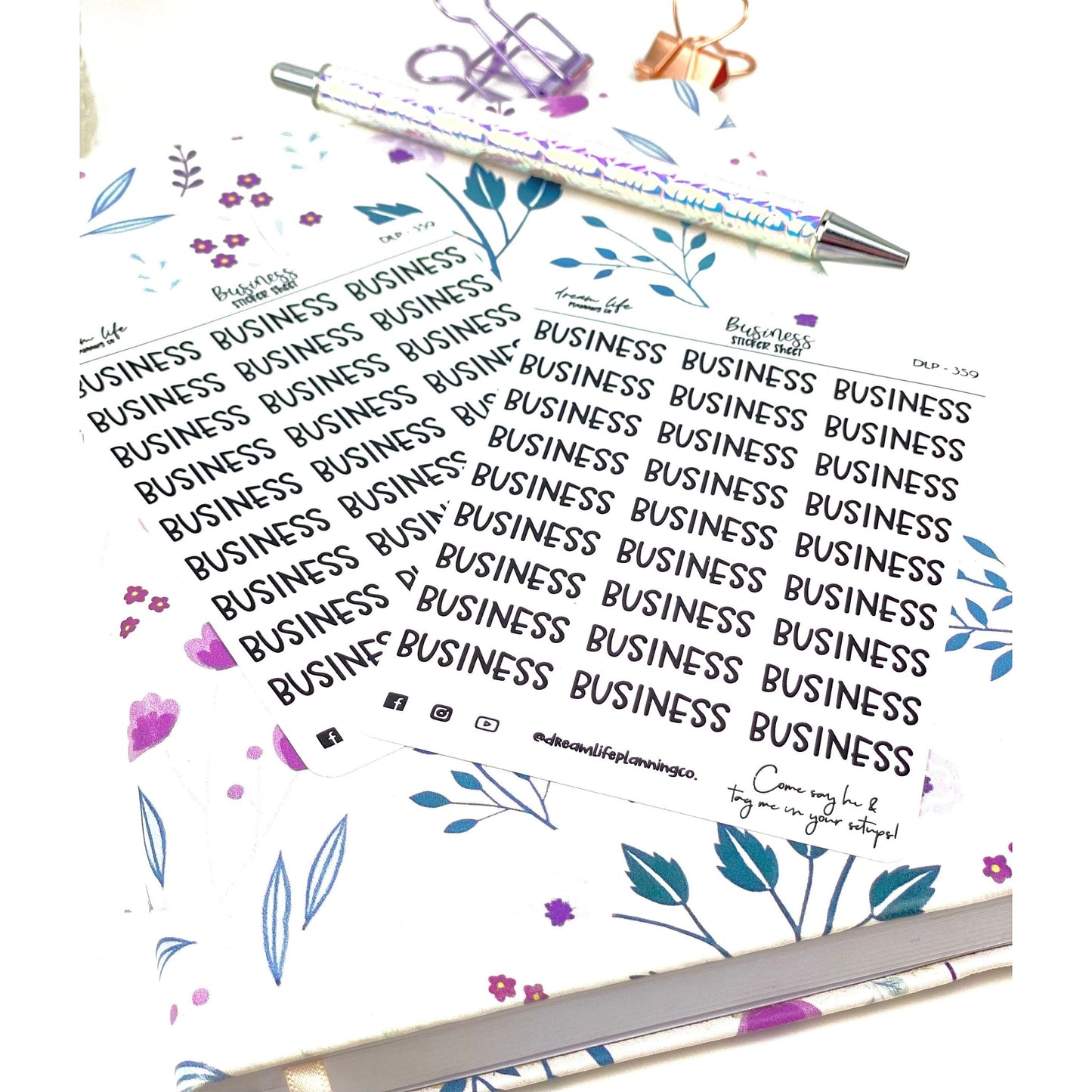 Business Stickers, Foiled Script Stickers, Functional Stickers, Bullet Journal Planner Stickers, Cute Planner Sticker Sheet, Sticker Sheet