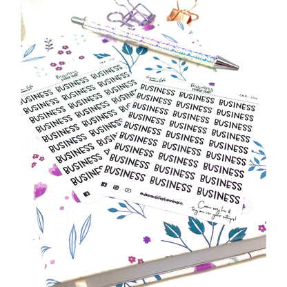 Business Stickers, Foiled Script Stickers, Functional Stickers, Bullet Journal Planner Stickers, Cute Planner Sticker Sheet, Sticker Sheet