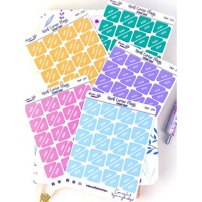 Corner Work Stickers | Work Stickers | Bullet Journal Stickers | Planner Stickers | Sticker Sheet | Functional Planner Stickers | BUJO