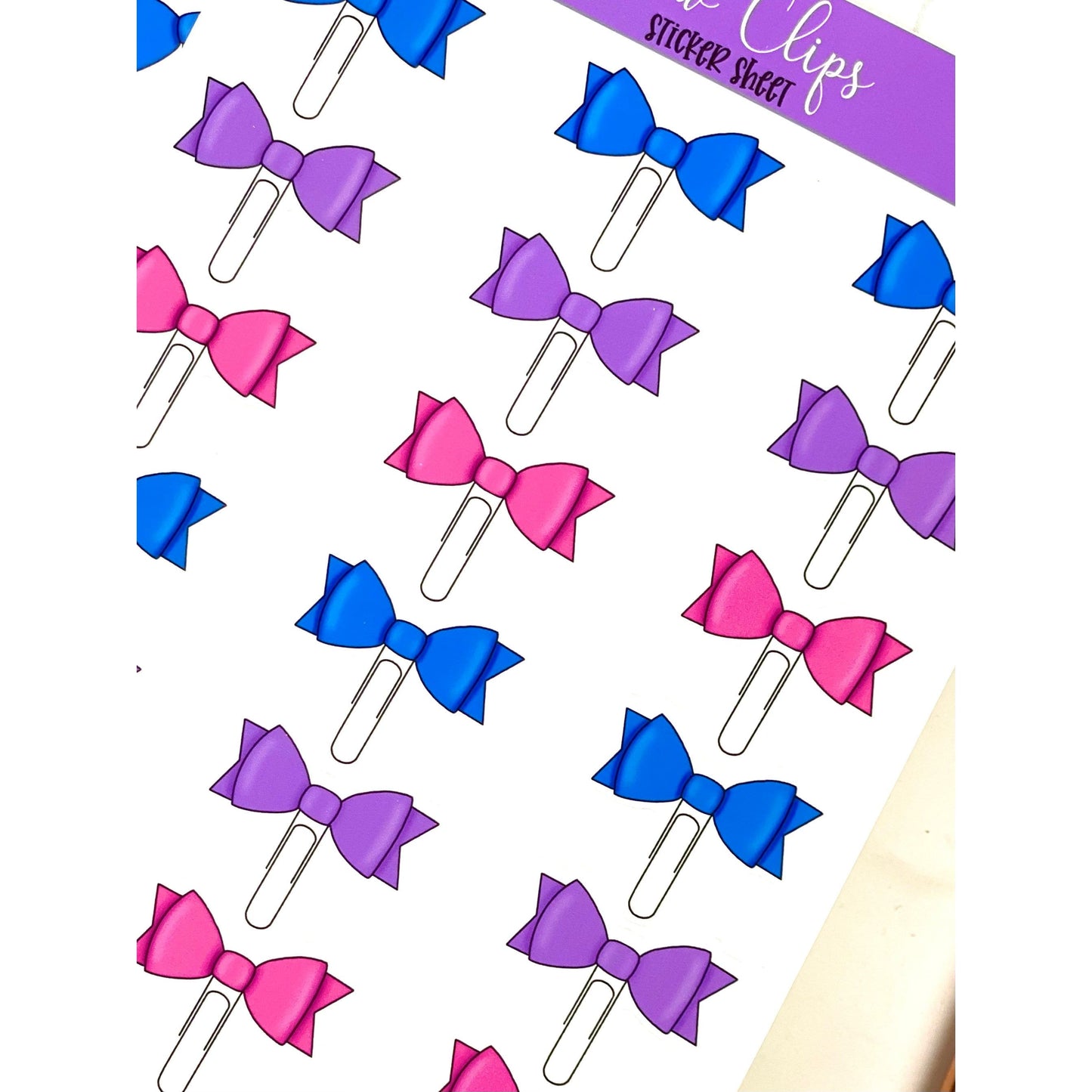 Planner Bow Clip Stickers, Bows Stickers, Bullet Journal Planner Stickers, Cute Planner Stickers, Sticker Sheets, Diary Stickers, BUJO