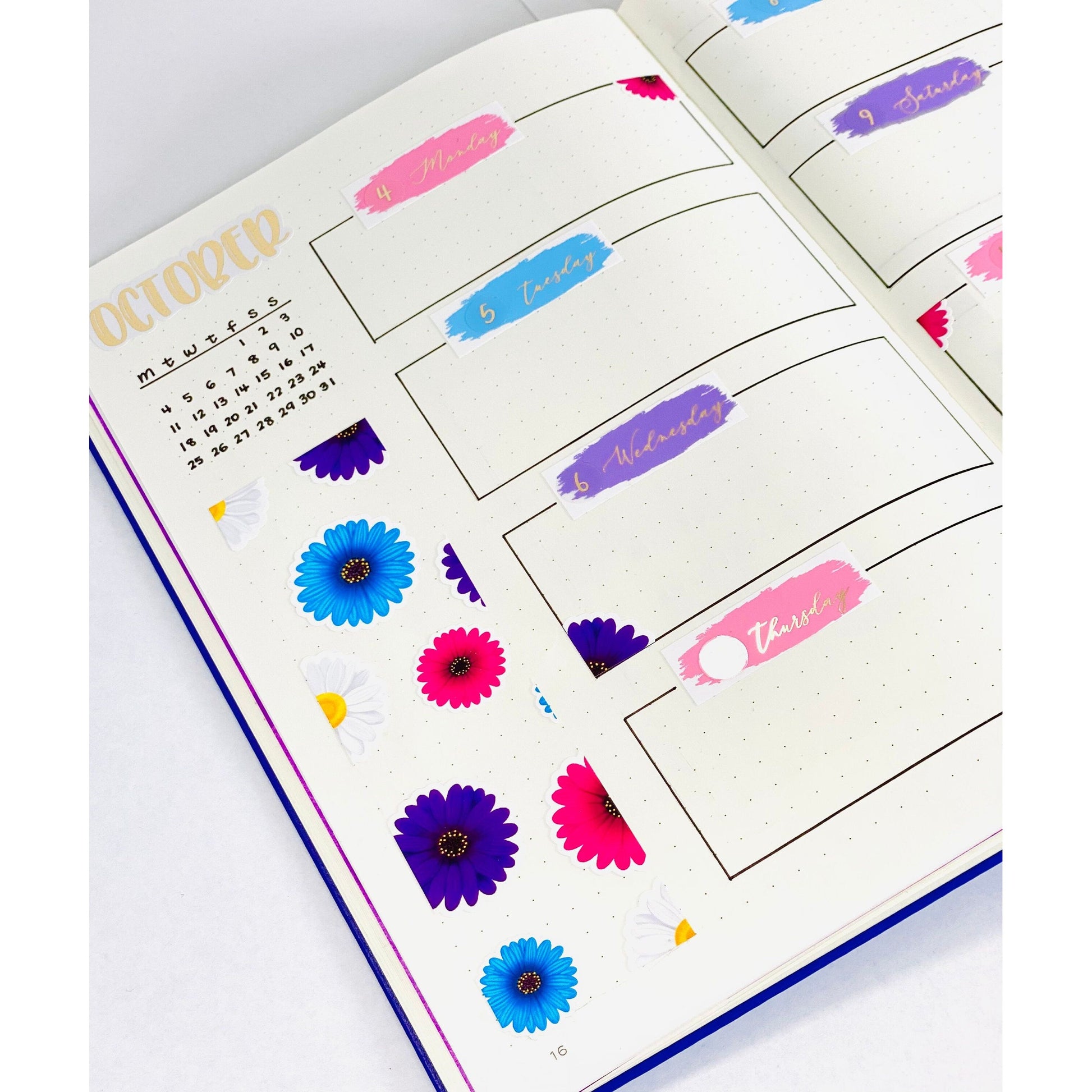 Daisy Stickers for Bullet Journal Stickers for Planners Cute Daisy Planner Sticker Sheet Flower Planner Stickers Deco Sticker Sheets Flowers