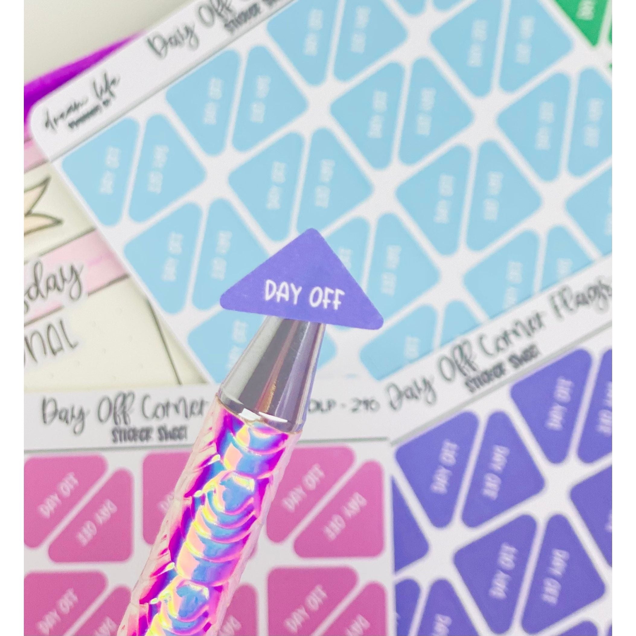 Corner Day Off Stickers Day Off Stickers Bullet Journal Stickers Plann ...