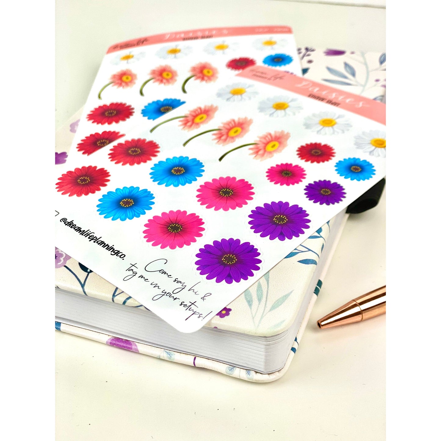 Daisy Stickers for Bullet Journal Stickers for Planners Cute Daisy Planner Sticker Sheet Flower Planner Stickers Deco Sticker Sheets Flowers