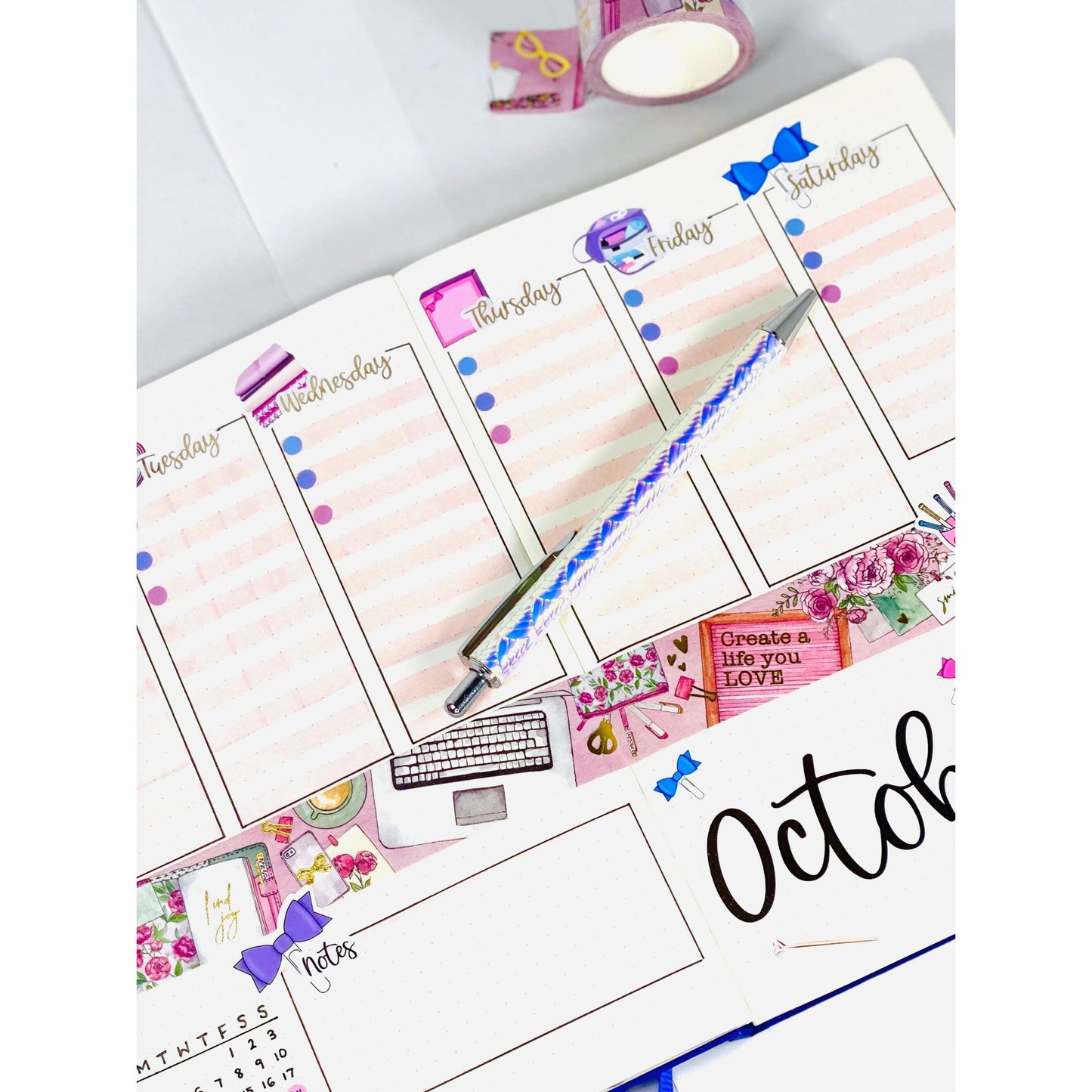 Planner Accessories Stickers | Bows | Washi | Bullet Journal | Planner Stickers | Cute Planner Stickers | Sticker Sheet | BUJO | DLP 009