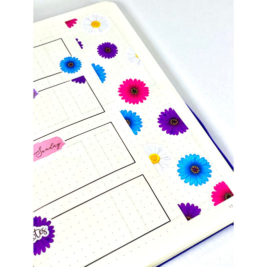 Daisy Stickers for Bullet Journal Stickers for Planners Cute Daisy Planner Sticker Sheet Flower Planner Stickers Deco Sticker Sheets Flowers