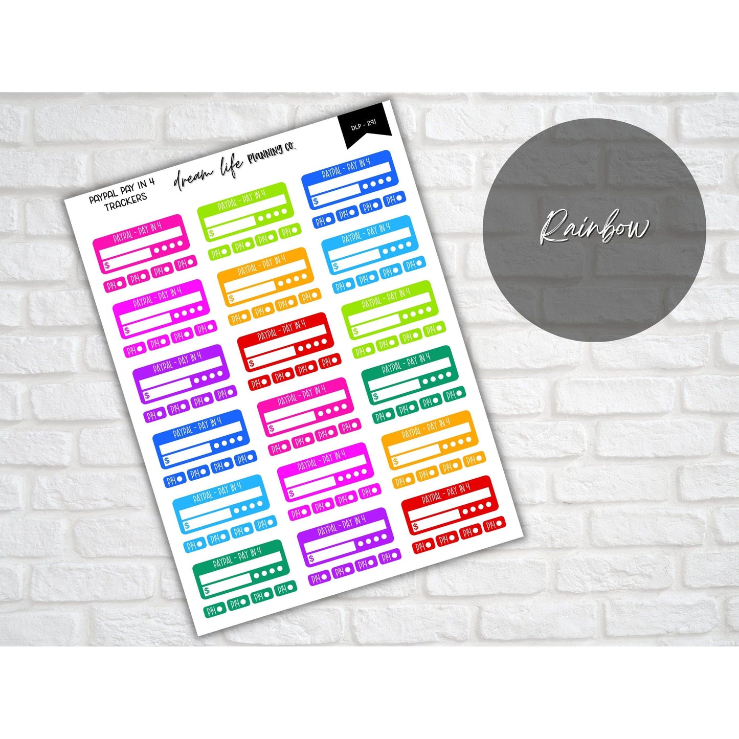 PayPal Pay in 4 Tracking Stickers, Budgeting Calendar Stickers, Bullet Journal, Planner, Diary, Calendar Stickers, Planner Sticker Sheet