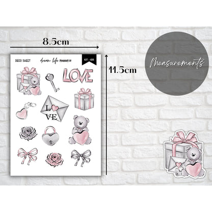 Deco Planner Stickers Love Decorative Planner Stickers for Bullet Journal Stickers Cute Teddy Planner Sticker Sheets Erin Condren Stickers