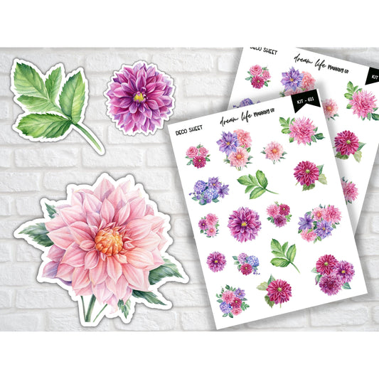 Deco Planner Stickers Floral Decorative Planner Stickers for Bullet Journal Stickers Cute Planner Sticker Sheets Erin Condren Stickers