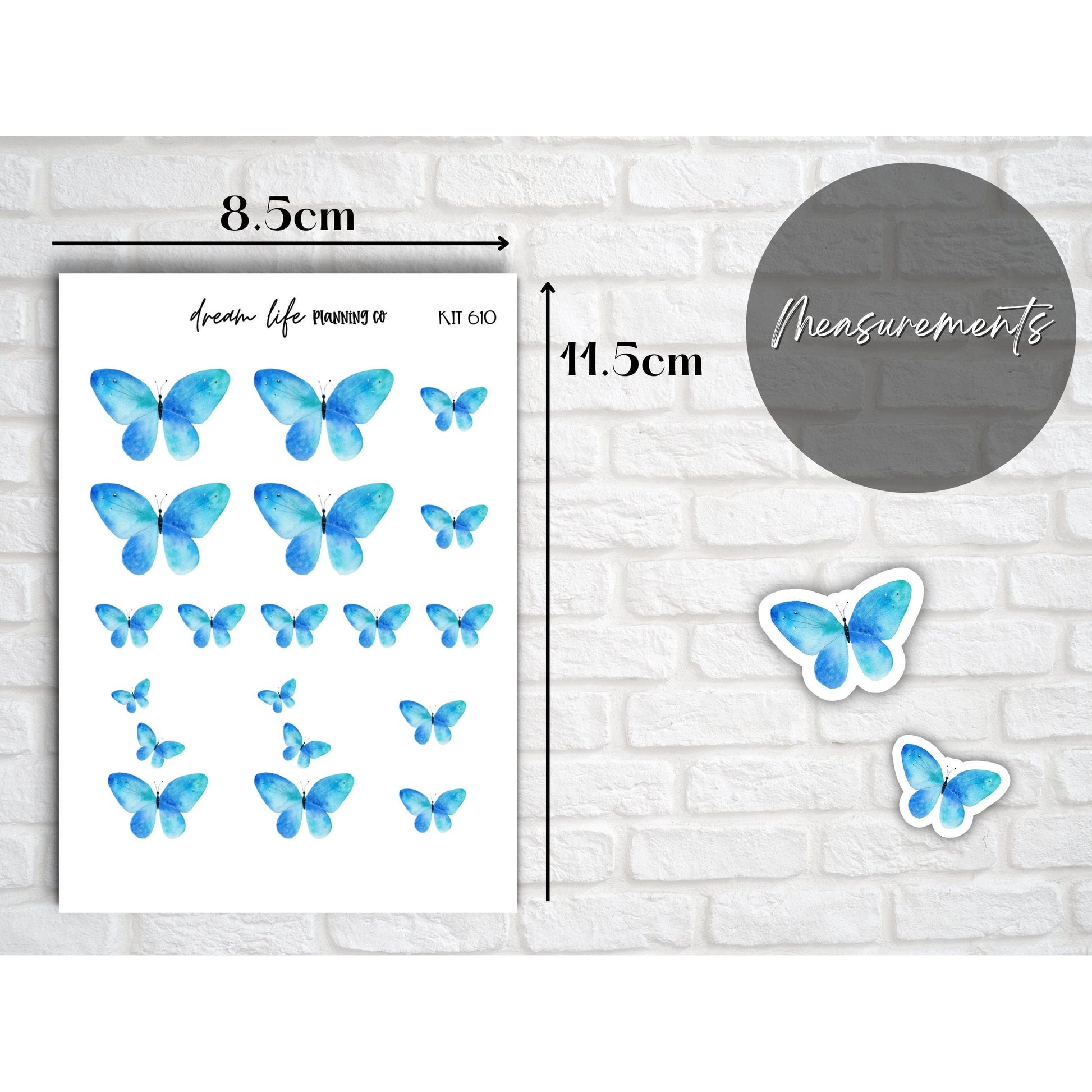 Deco Planner Stickers Butterfly Decorative Planner Stickers for Bullet Journal Stickers Cute Butterflies Planner Sticker Sheets Erin Condren