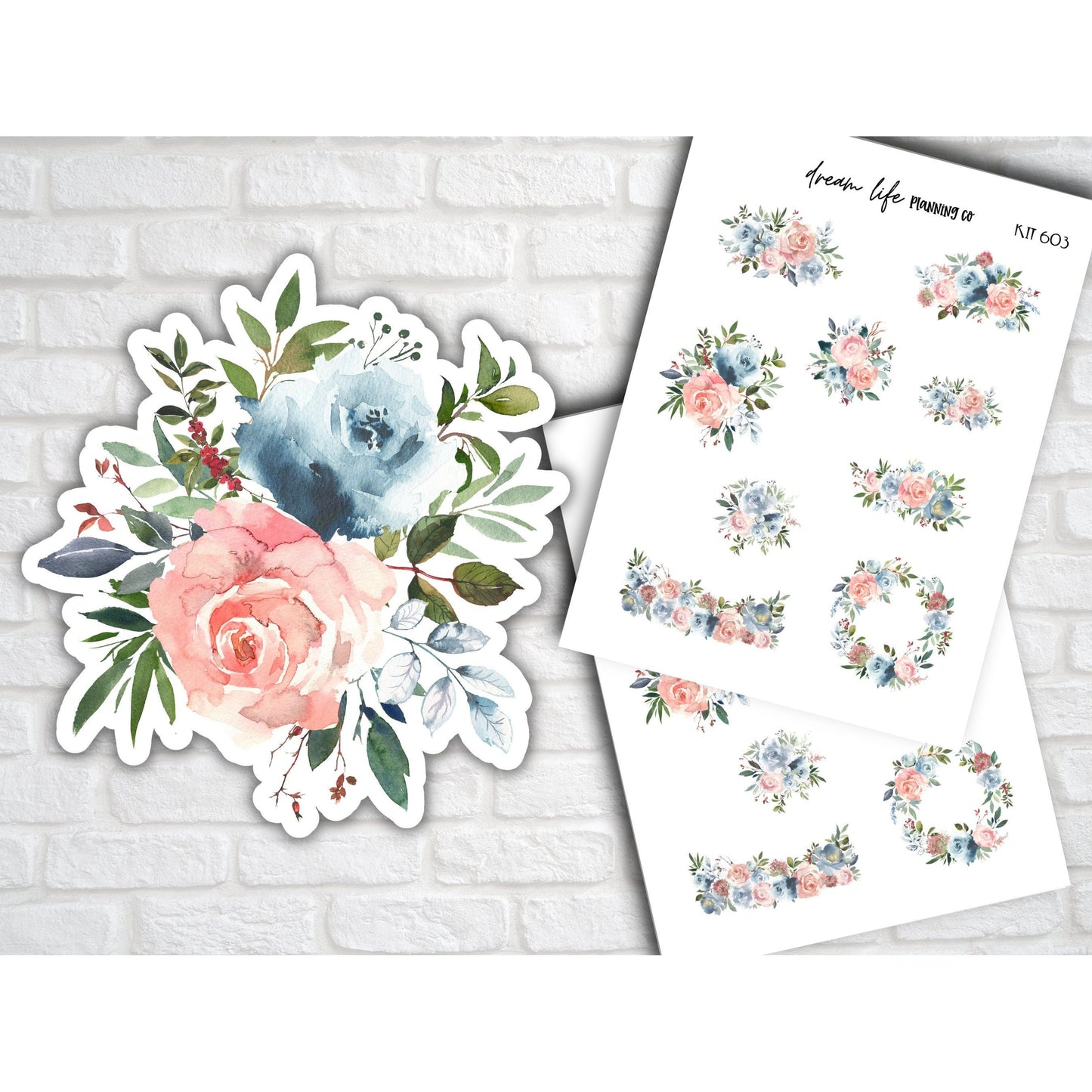 Deco Planner Stickers Floral Decorative Planner Stickers for Bullet Journal Stickers Cute Flower Planner Sticker Sheets Erin Condren Sticker