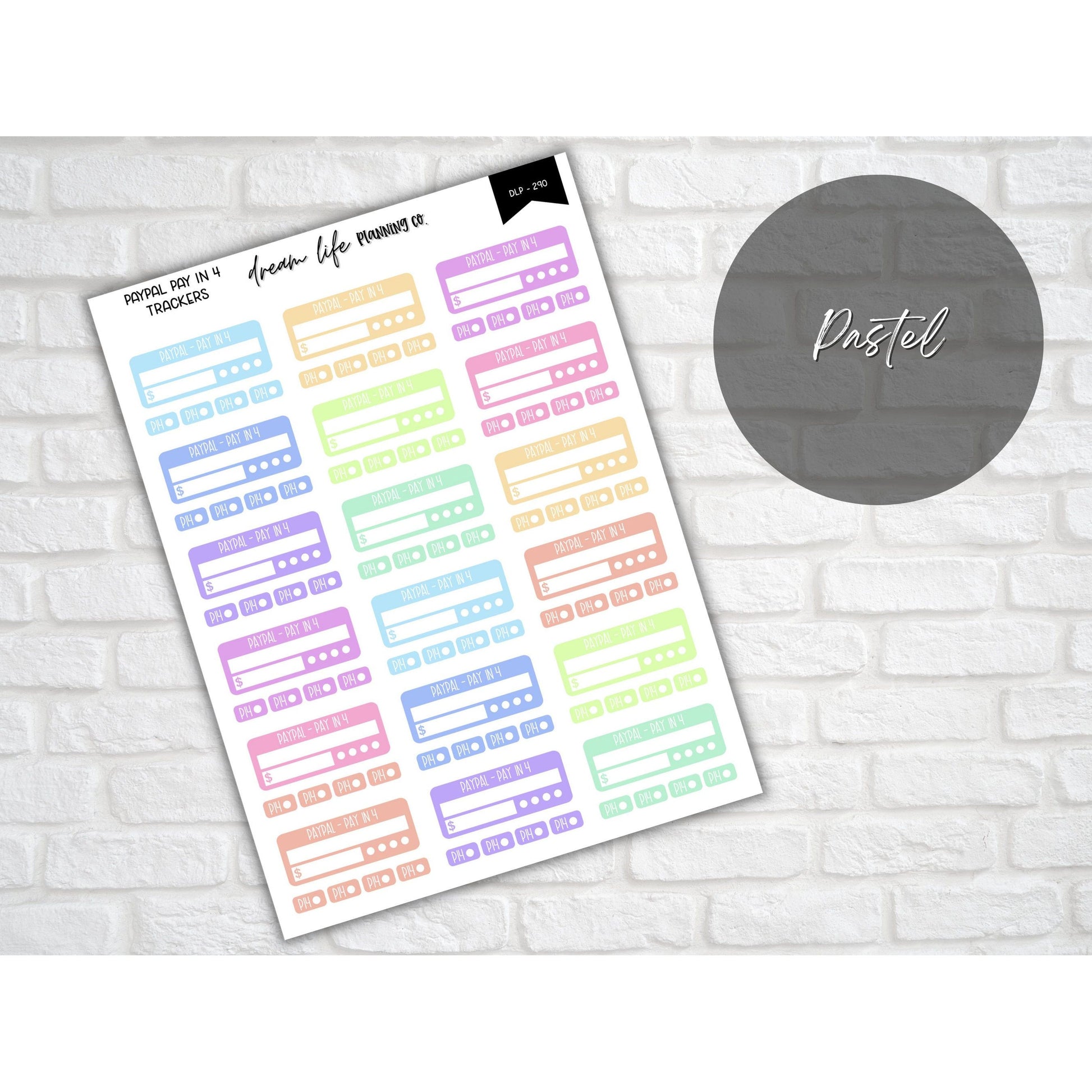 PayPal Pay in 4 Tracking Stickers, Budgeting Calendar Stickers, Bullet Journal, Planner, Diary, Calendar Stickers, Planner Sticker Sheet