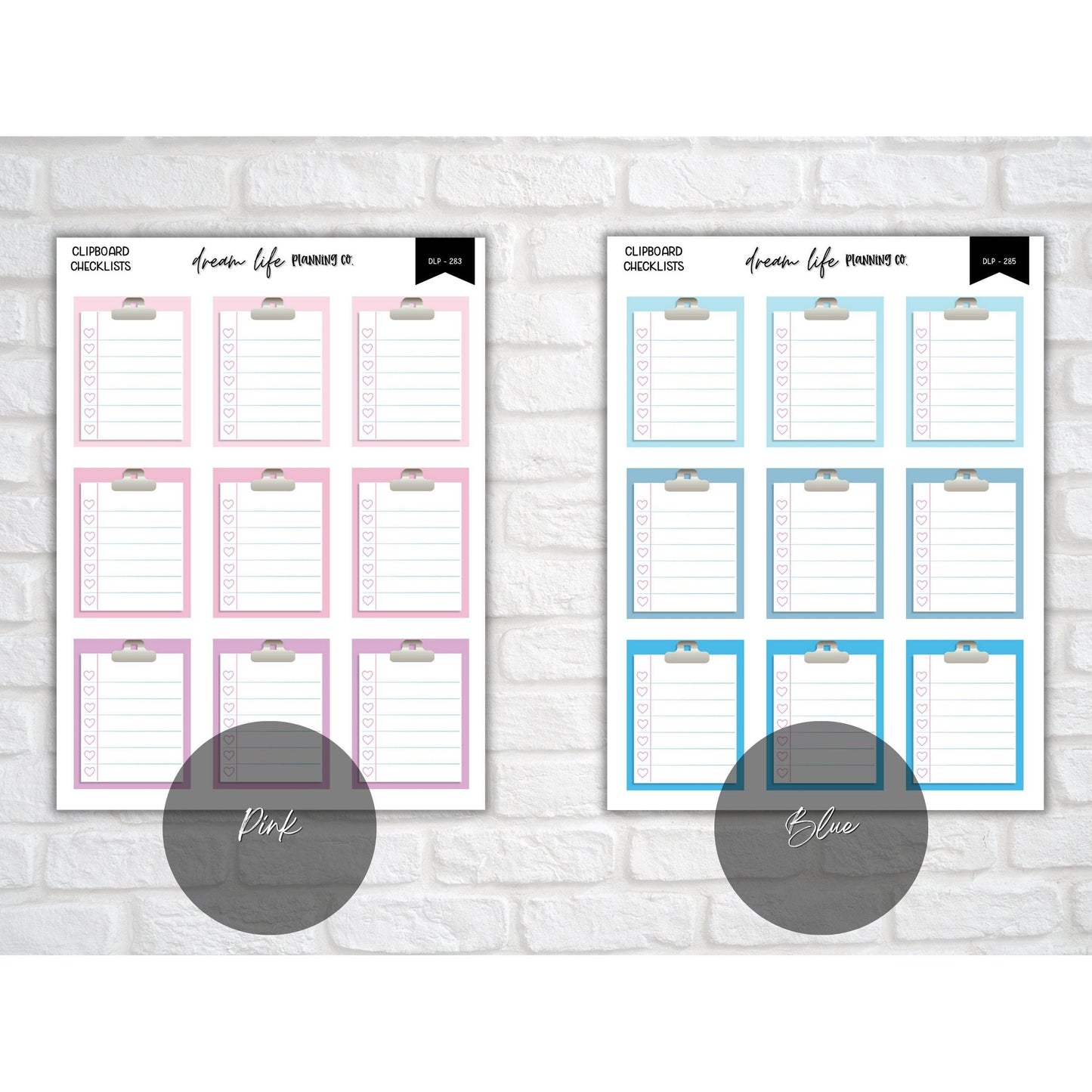 Clipboard Checklist with Hearts Stickers, To Do List Sticker, Checklist Sticker, Bullet Journal, Planner, Calendar Sticker, Planner Stickers