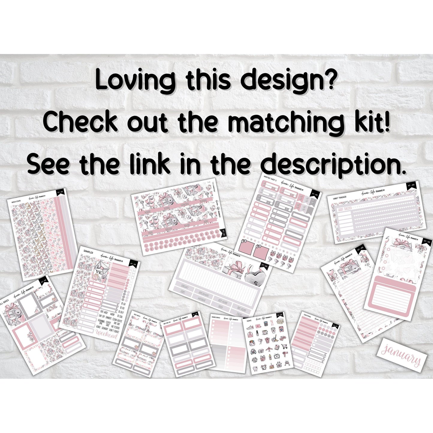 Deco Planner Stickers Love Decorative Planner Stickers for Bullet Journal Stickers Cute Teddy Planner Sticker Sheets Erin Condren Stickers