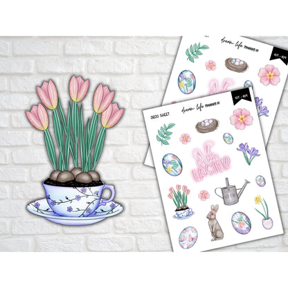 Easter Deco Planner Stickers Easter Decorative Planner Stickers for Bullet Journal Stickers Cute Easter Planner Sticker Sheets Erin Condren