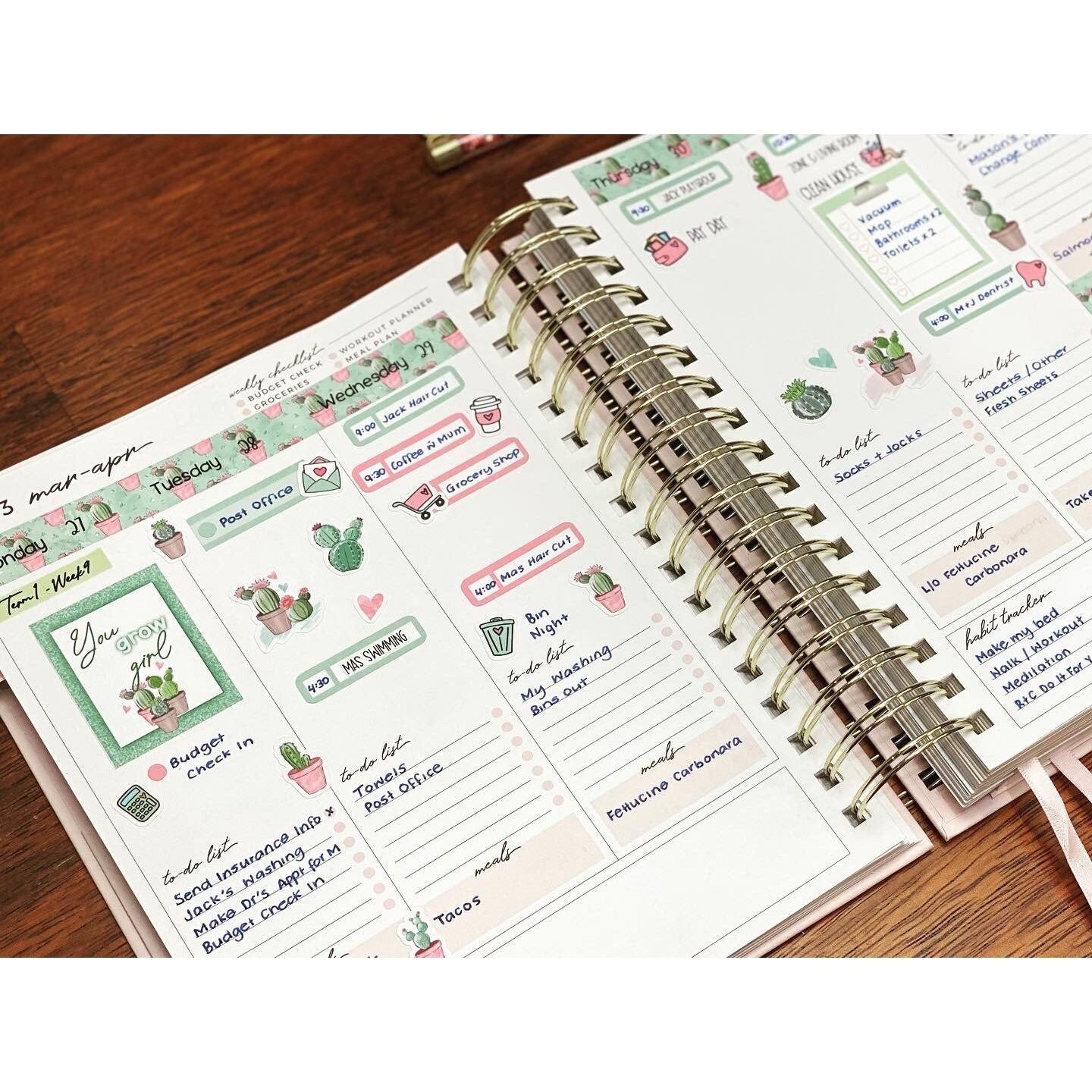 Deco Planner Stickers Cactus Decorative Planner Stickers for Bullet Journal Stickers Cute Planner Sticker Sheets Erin Condren Stickers