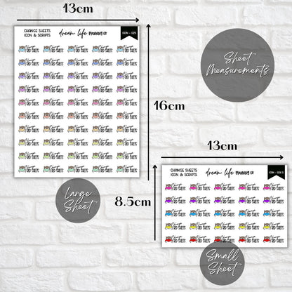 Change Bed Sheets Icon Planner Sticker, Change Sheets Stickers, Icon Stickers, Bullet Journal Stickers, Planner Diary & Calendar Sticker